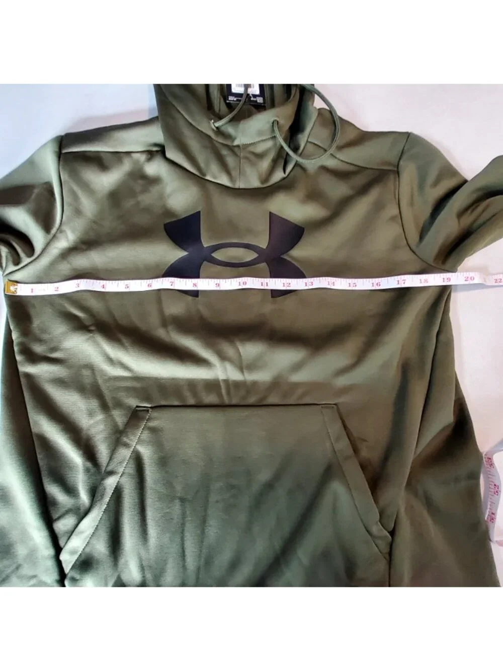 Under Armour Womens Armour Fleece Hoodie Loose Fit Size XS Green Ribbed cuffs